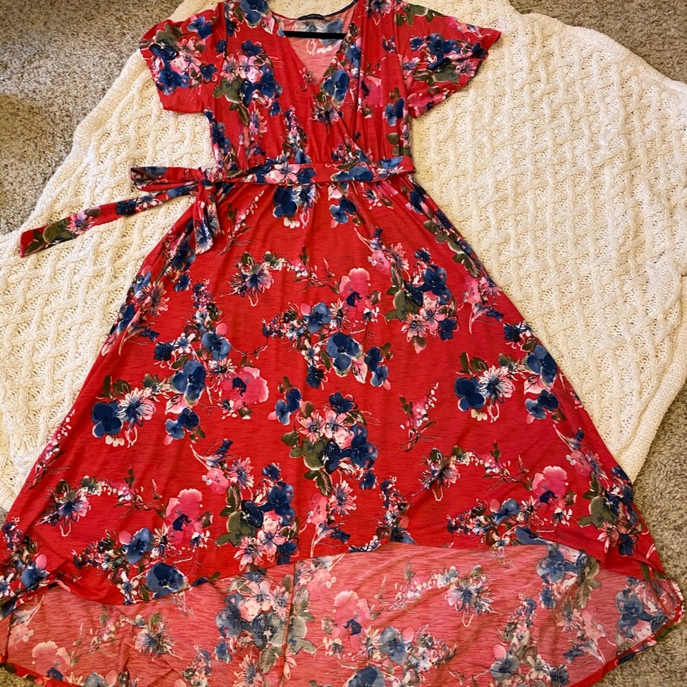 West Kei Floral High Low Dress